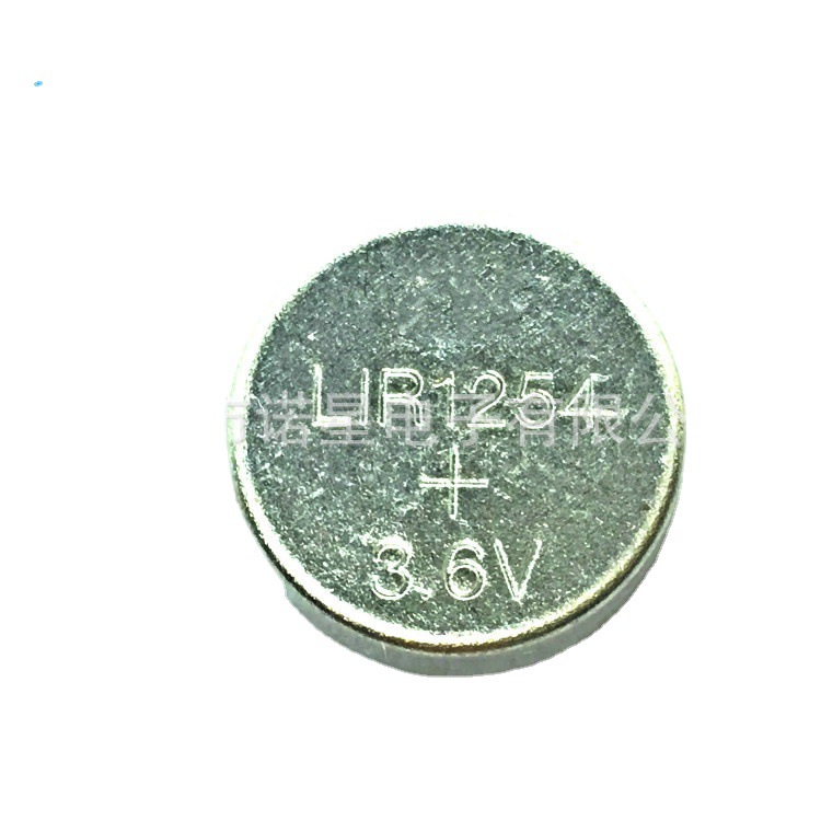供应3.7V可充锂电池 无线蓝牙运动耳机纽扣充电电池LIR1254纽扣电