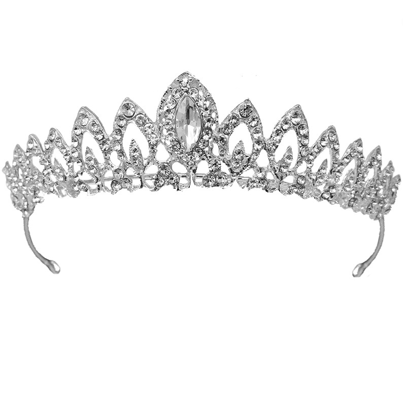 Moda tocado boda corona europea y americana nupcial boda corona hoja versátil aleación rhinestone temperamento accesorios al por mayor