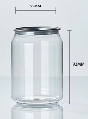 Petプラスチック透明缶平底花底250ml缶330ml 350ml 500ml 650ml缶缶|undefined