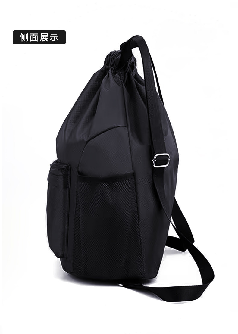Cycling backpack, drawstring bag, water-resistant, casual, zippered, unisex, outdoor storage, sports drawstring backpack