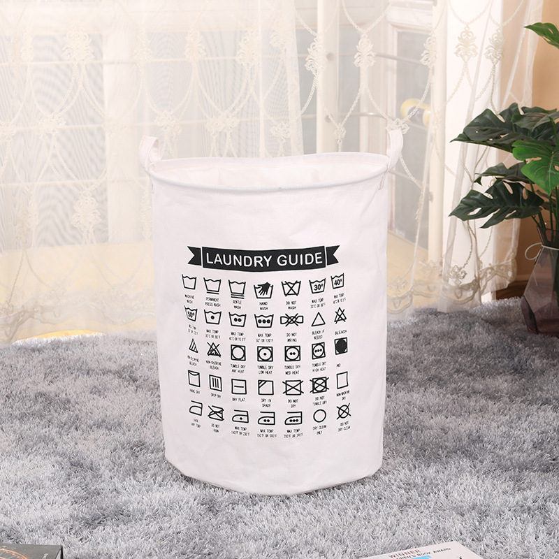 Cesta de lavandería de tela zakka costura de algodón y lino cubo redondo cesta de lavandería sala de estar dormitorio cesta de almacenamiento cesta redonda impermeable