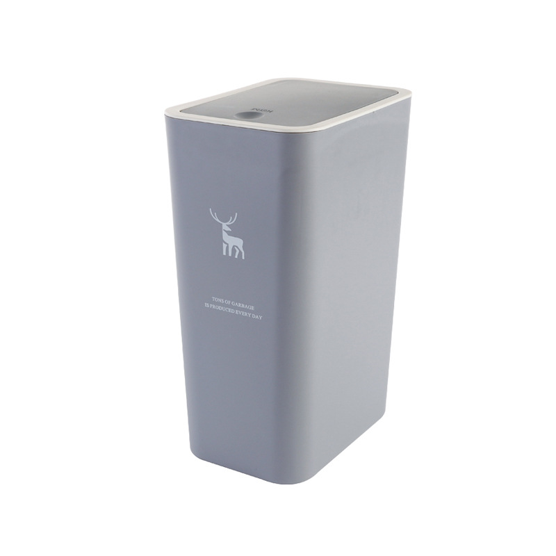 Papelera de inodoro hogar creativo cocina clasificación Push-tipo basura puede inodoro basura cesta de papel con tapa