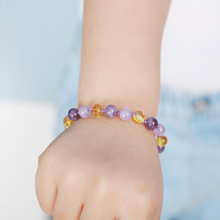 Amberos Natural Beeswax Necklace Blood Amber Gold Multi-Treasure Bracelet Women's Blood Amber Gold Amber Lithuanian Original Bracelet