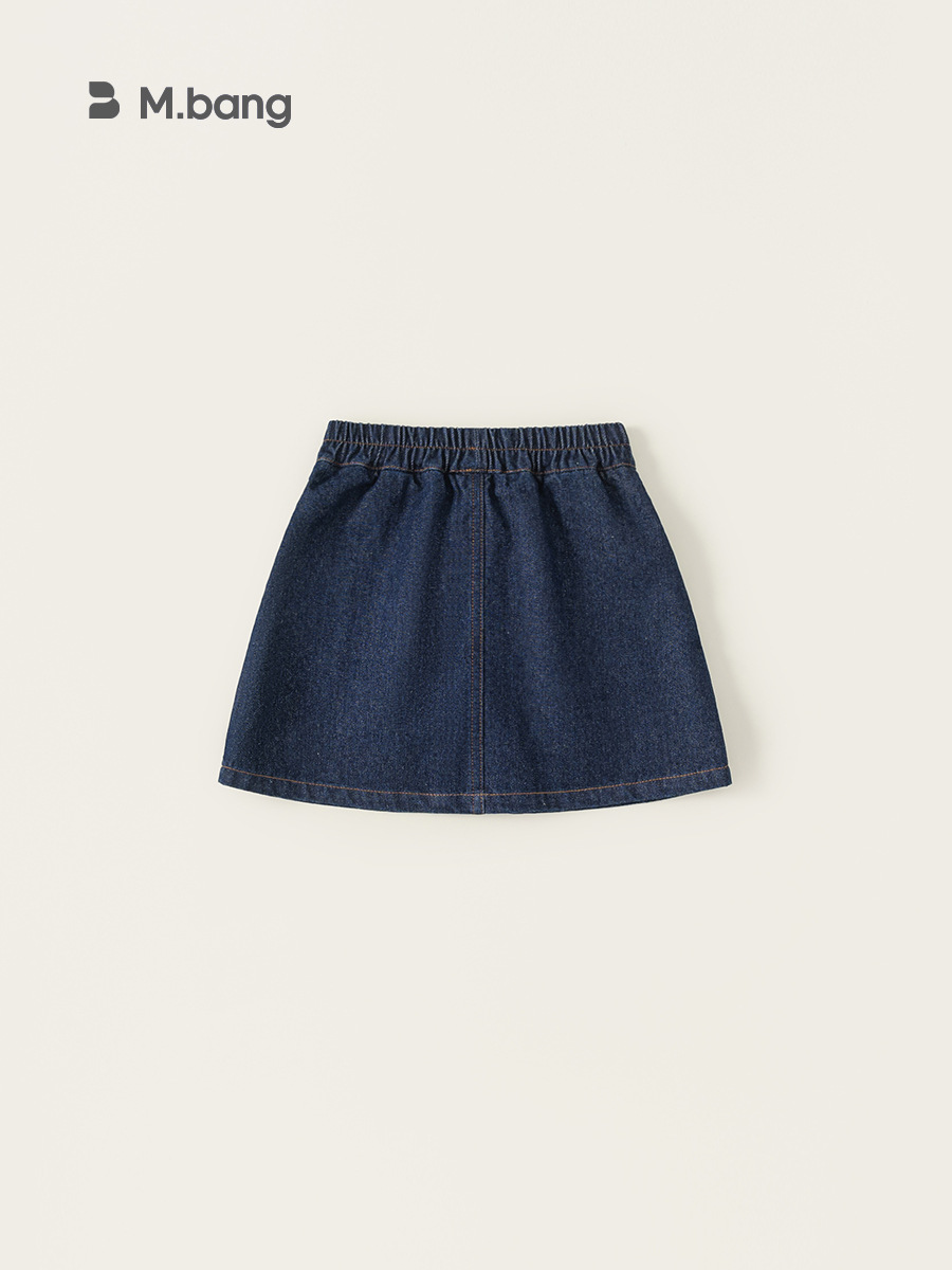 Ropa para niños Youbao Falda de otoño para niños Falda de moda Falda de media longitud para niñas Falda de mezclilla bordada linda para niñas