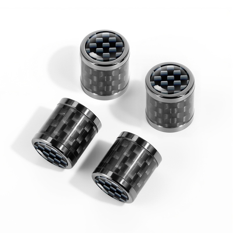 New Product Supply: Genuine Carbon Fiber Car Tire Valve Core, Universal Valve Cap, Metal Decorative Dust Cover