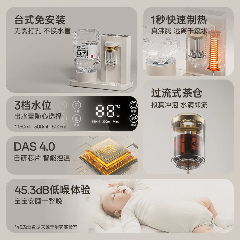 淡壳 Nongfu Spring Instant Hot Water Dispenser Mini Desktop Desktop Office Home Instant Hot Drinking Tea Bar Machine