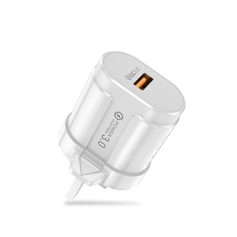 Быстрое зарядное устройство USB по стандарту QC3.0 с британским регулированием 3A 18W, оптовая покупка, дорожное