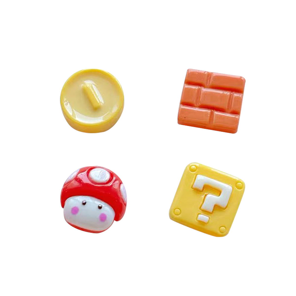 Juegos clásicos de la infancia serie de dibujos animados DIY accesorios de resina agujero zapatos pinzas de pelo caja de teléfono celular joyas parches