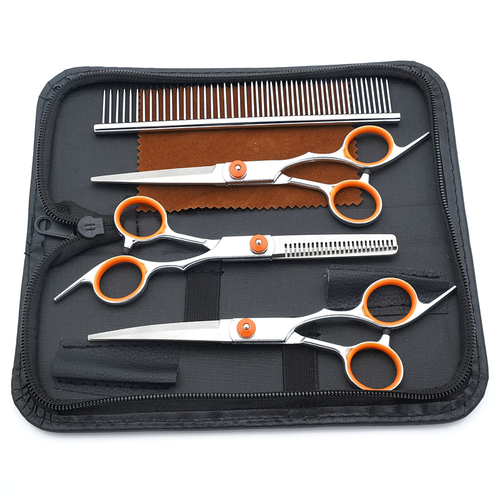 Ventas directas de fábrica de tijeras para mascotas, tijeras para cortar el pelo para perros, tijeras para cortar el pelo, tijeras de dientes delgadas para gatos, tijeras de aseo para mascotas
