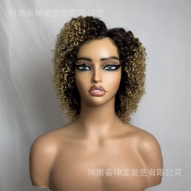 假发长卷发;真发假发;假发短卷发