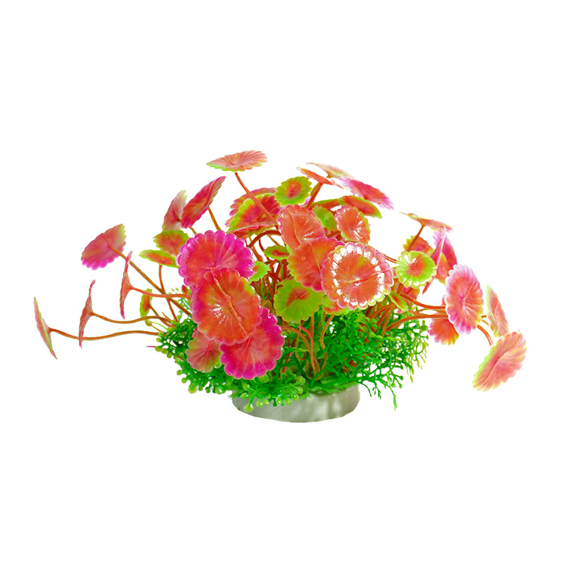Decoración de Acuarios Transfronteriza, Plantas Acuáticas Artificiales, Plantas Acuáticas Falsas para Acuarios, Decoración de Mesas de Arena, Adornos de Flores de Plástico