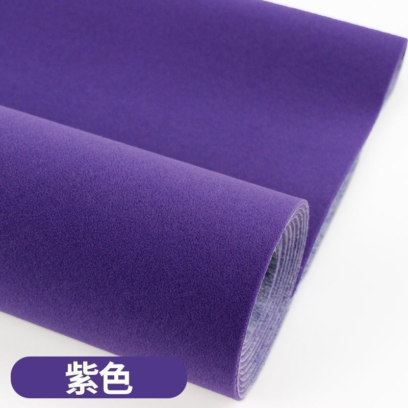 加厚背胶自粘绒布黑色加密不干胶植绒布料带胶柜台绒布黑绒布展示|undefined