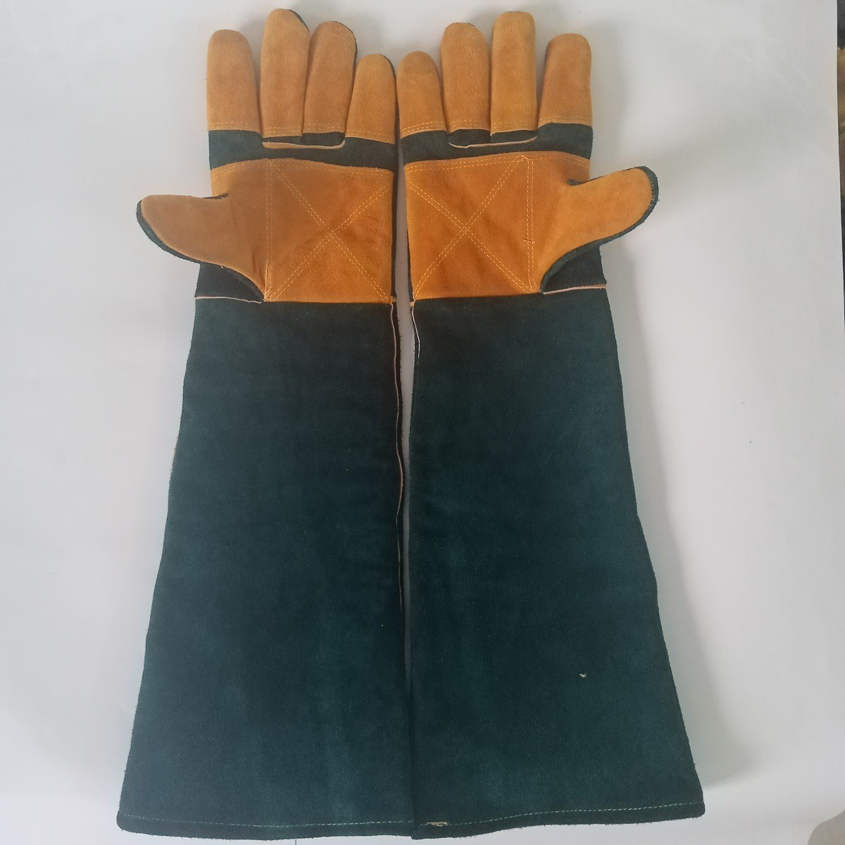 Guantes a prueba de mordeduras para mascotas, guantes de protección contra el calor para soldadura, resistentes a los arañazos, de cuero completo, de 60CM de longitud extendida image 6