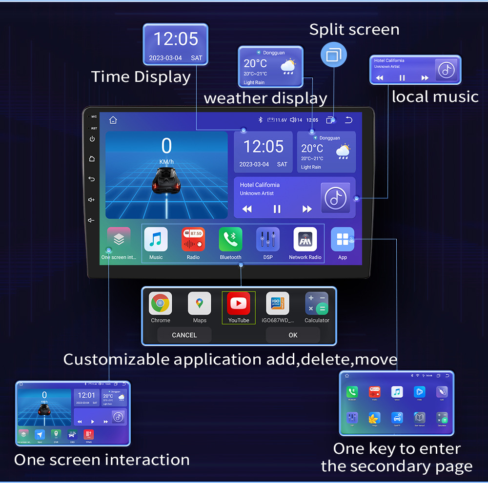 Suitable for FORD FORD S-Max 2007-2015 navigation large screen Android Smart GPS car Bluetooth