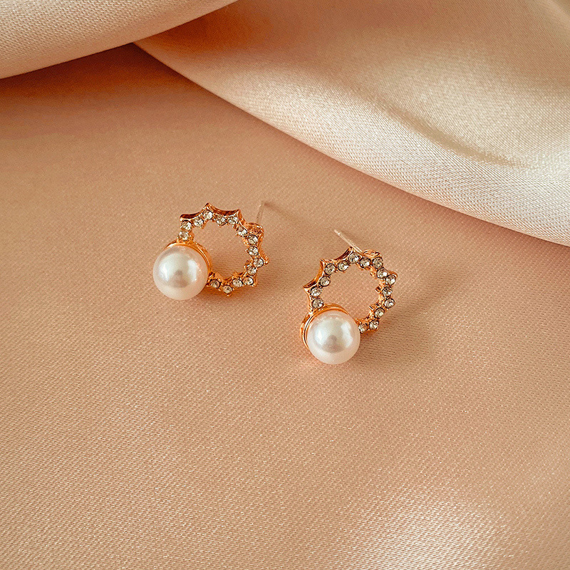Pendientes transfronterizos lujosos de alto nivel, perlas, pendientes de perlas coreanas, pendientes exagerados temperamento al por mayor