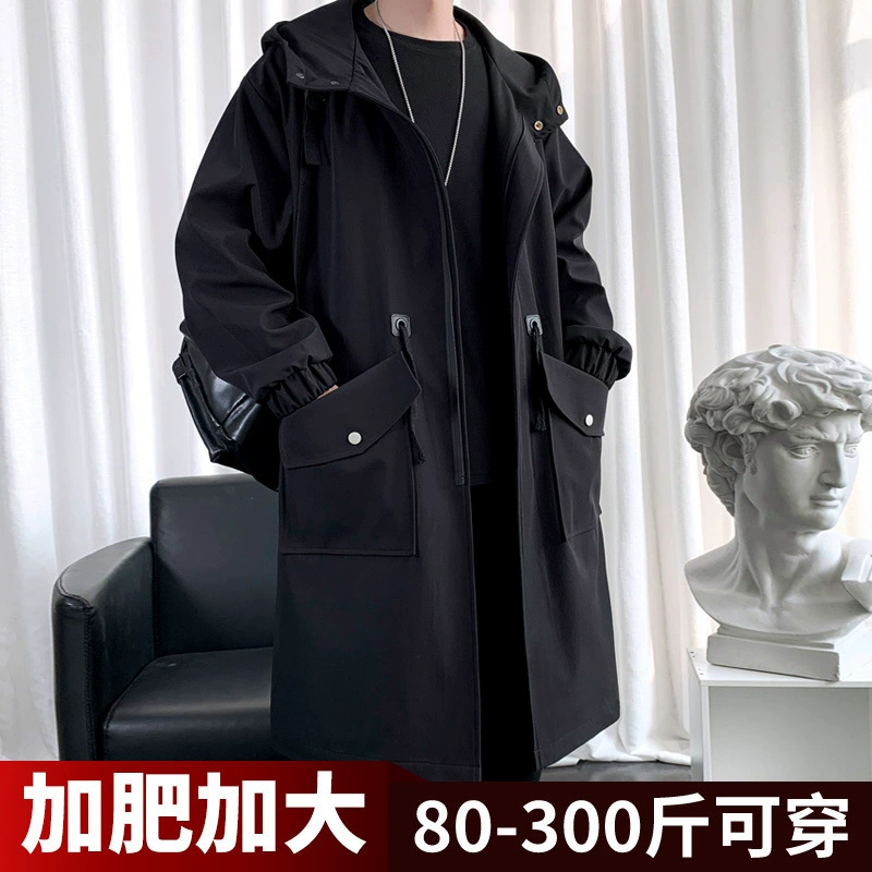 Осенний тренчкот для отдыха, куртка, американский стиль, plus size