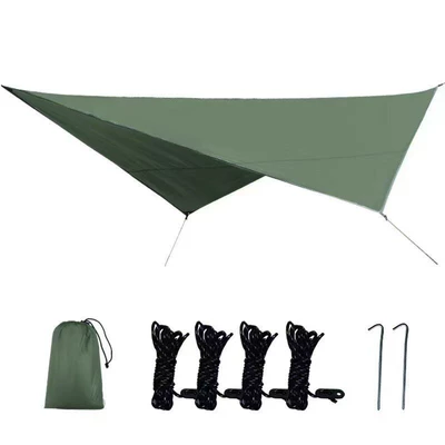 Avtomobil yan çətirləri Square Oxford Cloth Silver-Coated - military-green-rhombus-320250cm-diagonal-size-as-shown-in-the-picture