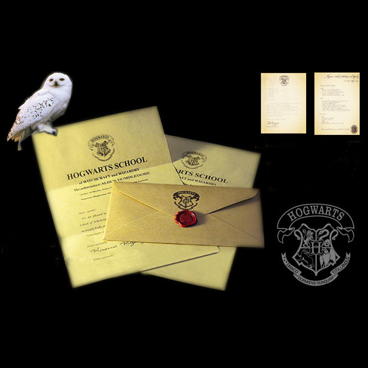 Hogwarts School of Witchcraft and Wizardry acceptance letter parchment children's Halloween gift