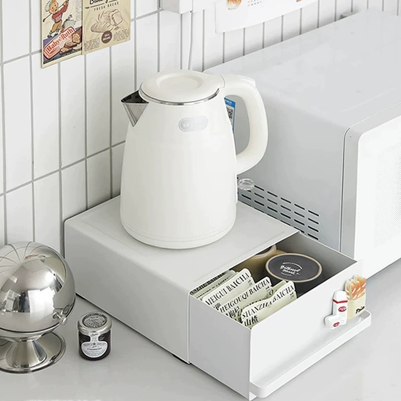 [Переводить как] Table Coffee Pot and Storage System with Tea Bag Organizer in White or Black