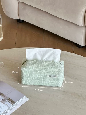 Car tissue box/set, Korean-Style Blue Striped Tissue - spring-green-mist