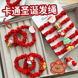 圣诞节头饰发绳 圣诞老人小肠发圈圣诞雪人橡皮筋发饰女生小礼物