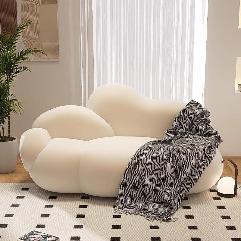 Cream Cloud Sofa Small Sofa Trendy Small Apartment Nail Salon Sofa Seating Area Clothing Store Sofa Ins Style