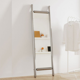 Creative Simple Stainless Steel Light Luxury Dressed Mirror Internet Famous Retro Floor Mirror Movable Mirror Designer recommend Mirror