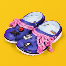 cross卡通联名四代火影忍者佐助儿童洞洞鞋夏季宝宝凉鞋包头拖鞋