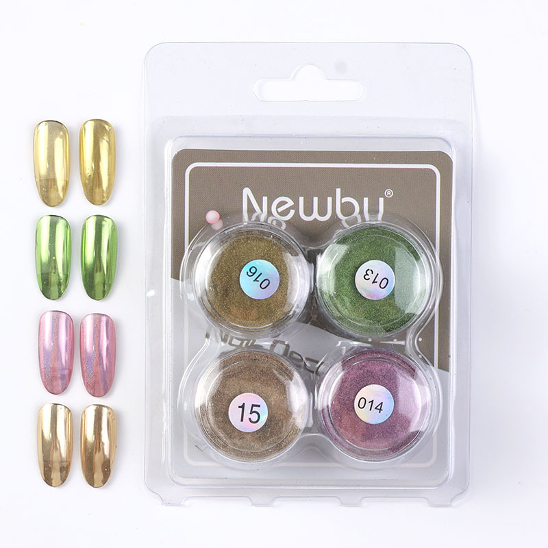 2023 manicuría en línea explosión sólido espejo mágico polvo oro y plata manicuría especial pegamento de esmalte de uñas gancho polvo espejo borde
