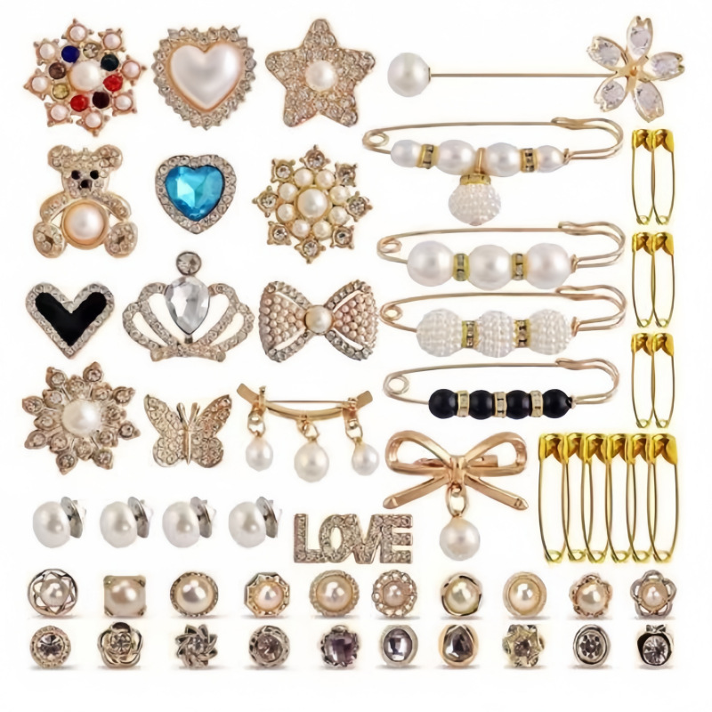 Socks Accessories Pins Shiny Socks Jewelry Buckle Pins Golden Socks Hanging Brooch Socks Accessories Safety Pins