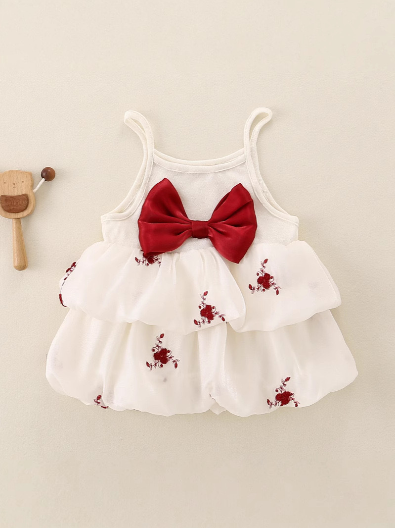 Ropa para bebés, una pieza delgada, vestido de verano, falda de pastel de princesa para bebés, mamelucos lindos, estilo de verano para recién nacidos