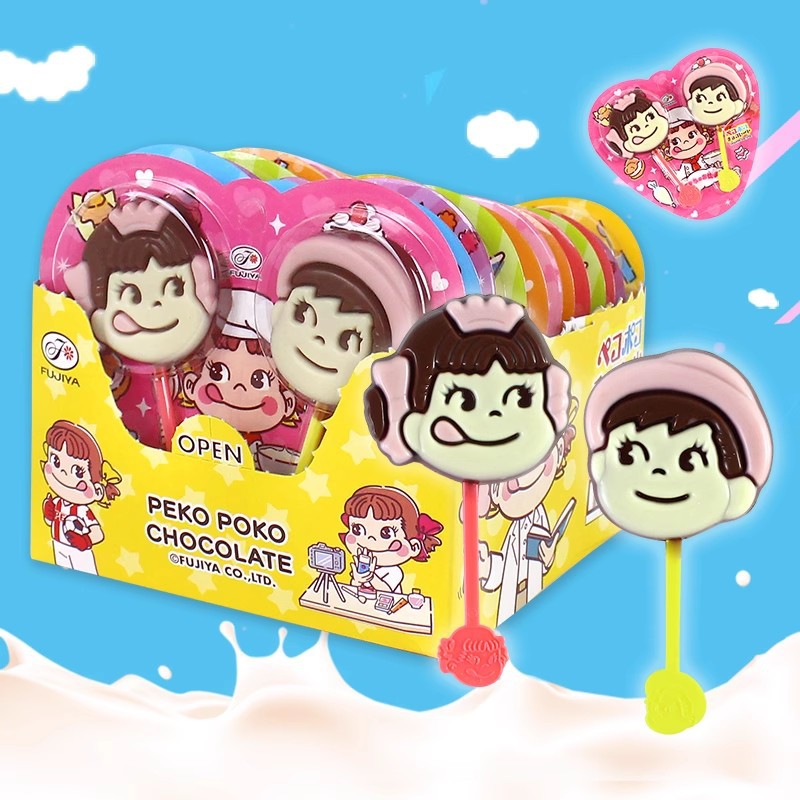 日本进口零食 FUJIYA不二家双棒巧克力24g儿童礼物送女友棒棒糖果