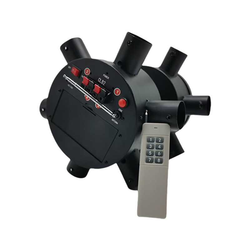 新款旋转电子喷花机圆型双头风火轮舞台婚庆双独立叶轮电池