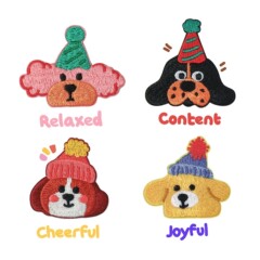 日韓の英語の犬の刺繍はins風の高級感の子犬の布を貼って自分で貼り付けます。