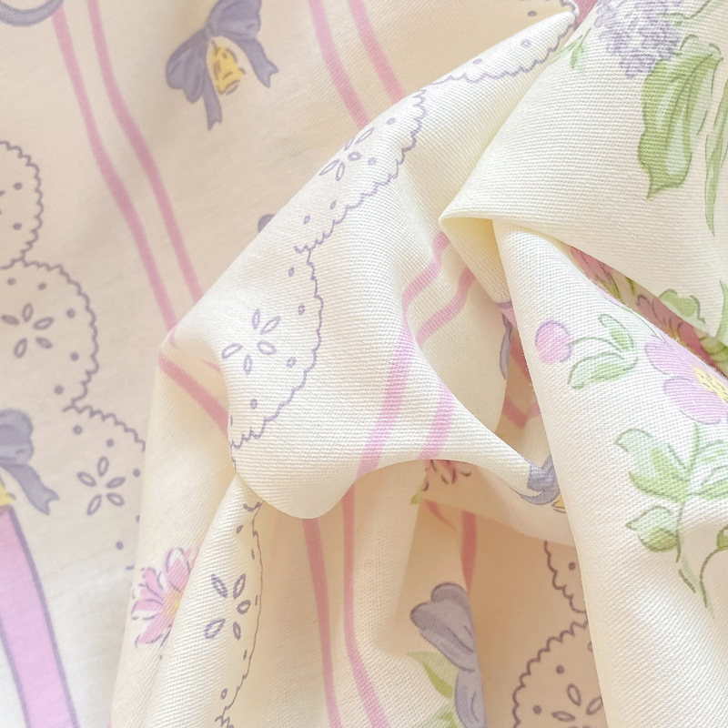 Cuatro piezas de algodón puro fresco de clase madre y niño grado ab cubierta de edredón 40 impresión doméstica de cuatro estaciones