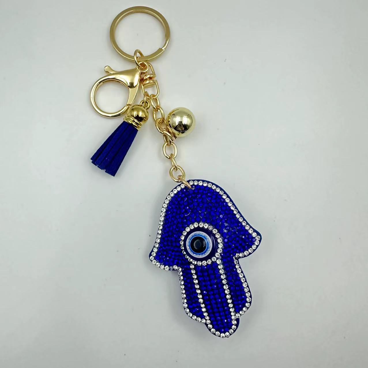 Transfronterizo diamante ojo ojo del diablo llavero colgante bolso bordillo azul Farmati colgante ojo malvado