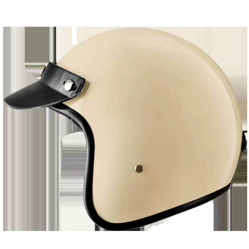 3C复古摩托车头盔男女秋冬太子机车四分之三盔电动车安全帽新国标