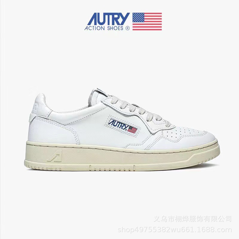 Cross-border bestseller AUTRY retro color-blocked white sneakers, sports shoes, board shoes, couple's matching style, fashionable and versatile casual shoes