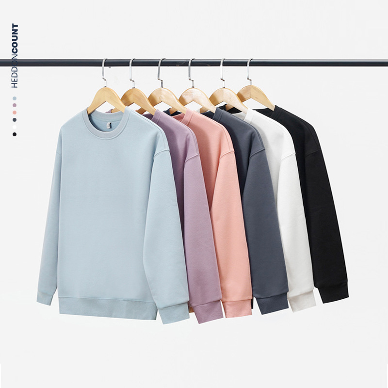 Oversized Fleece Crewneck Sweatshirt - 340GSM Plush-Lined Unisex Pullover With Drop Shoulder For Men & Women_voghion.com