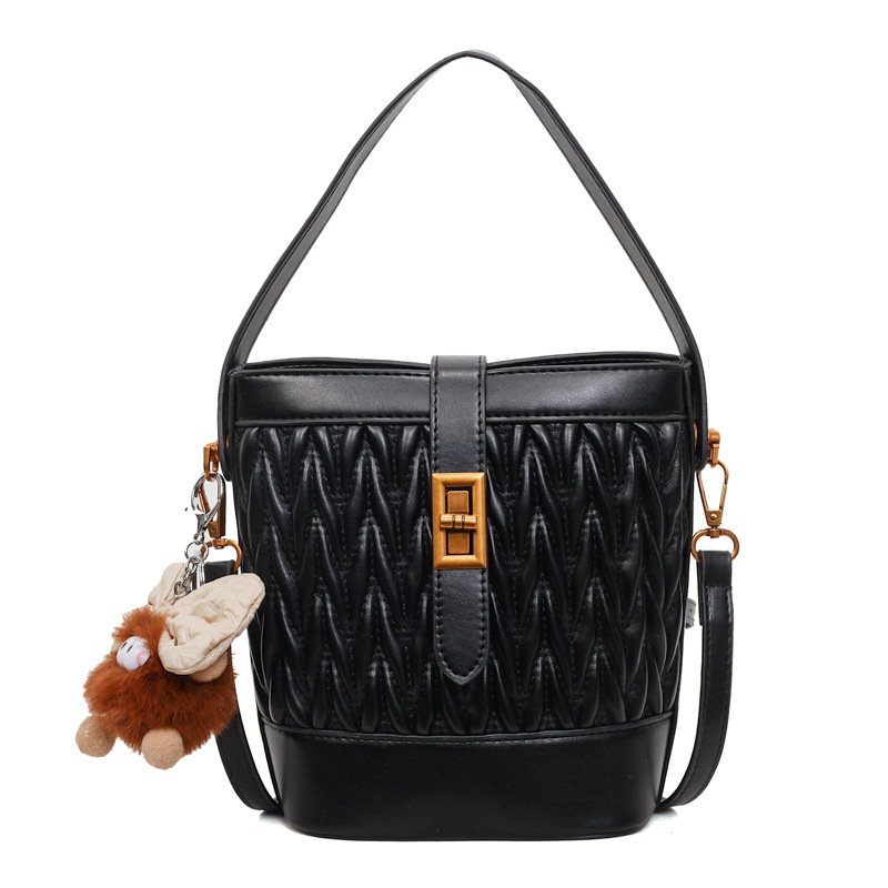 Bolsa de cubo francesa Xiaozhongling, mujer otoño-invierno 2025, nuevo bolso de teléfono móvil, bolso de hombro exterior