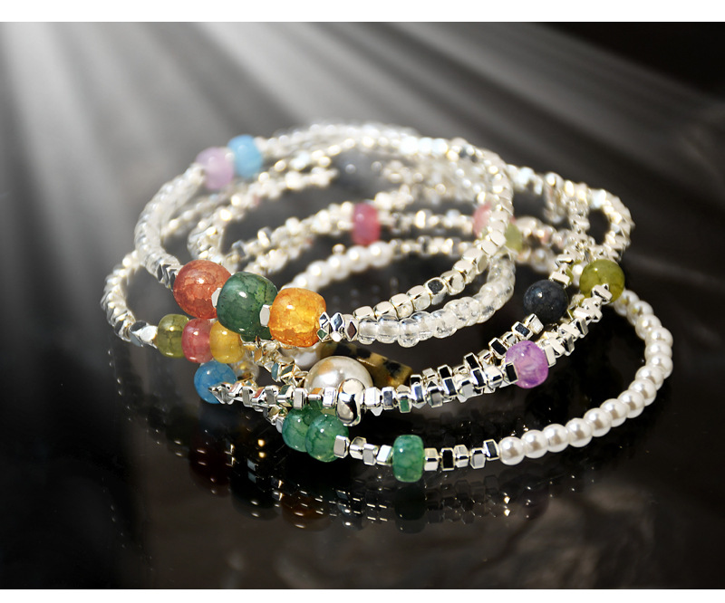 Fashion Geometric Metal Plating Artificial Crystal Artificial Pearls Womenu0027S Bracelets