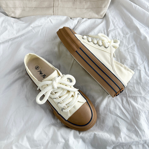 Thick-soled canvas shoes for men and women, casual sneakers for couples, sports and leisure men's shoes, trendy shoes, classic and versatile basic models