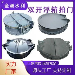 定做加工节能浮箱拍门市政管道排水防倒灌侧翻式304不锈钢圆拍门