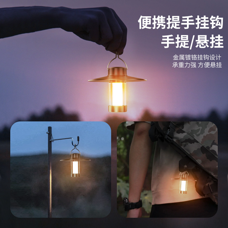 Incendio forestal nueva luz que acampa luz LED camping Luz de emergencia portátil al aire libre atmósfera tienda de campaña gancho mini Luz Portátil