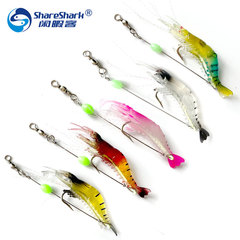 Manufacturer wholesale Luya Luminous Pearl Shrimp Hook Fake Shrimp 9.5cm 6.5g Luminous Hook Fishing Group Fishing Gear Wholesale