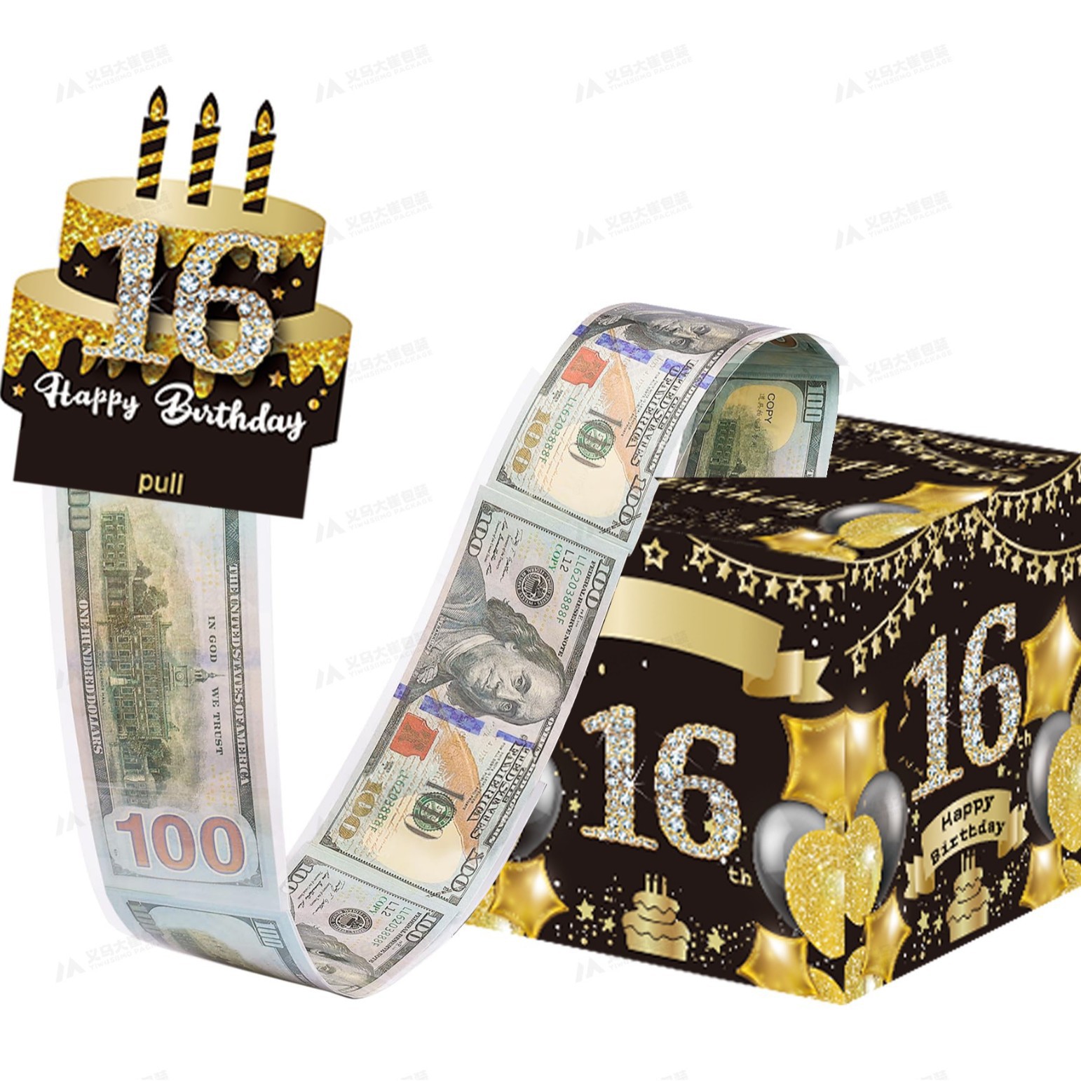 재고 있음. 블랙 골드 16세 생일 선물 세트