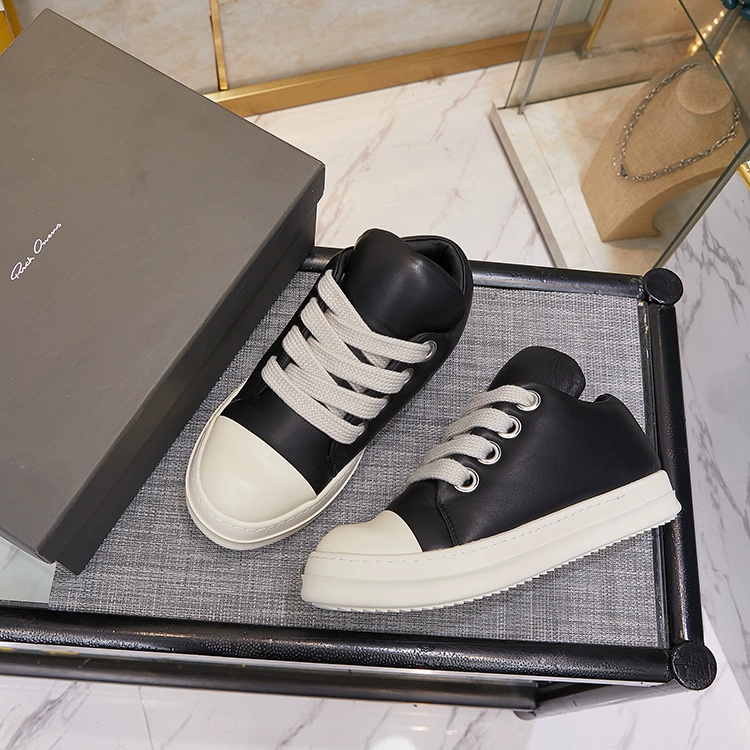 Кроссовки RRICOWEES из натуральной кожи на толстых шнуровках, низкие, унисекс, повседневные, 2024, дышащие и износостойкие.