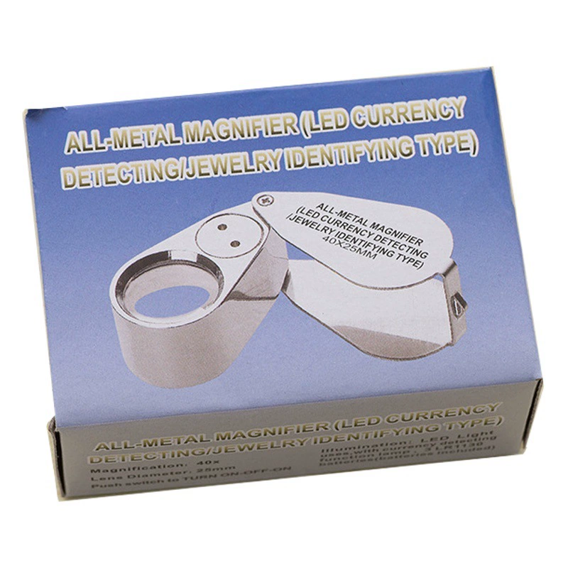 Прямые поставки с завода: увеличительное стекло для ювелирных изделий с функцией обнаружения поддельных денег, подсветкой и большим диаметром линзы MG9890.