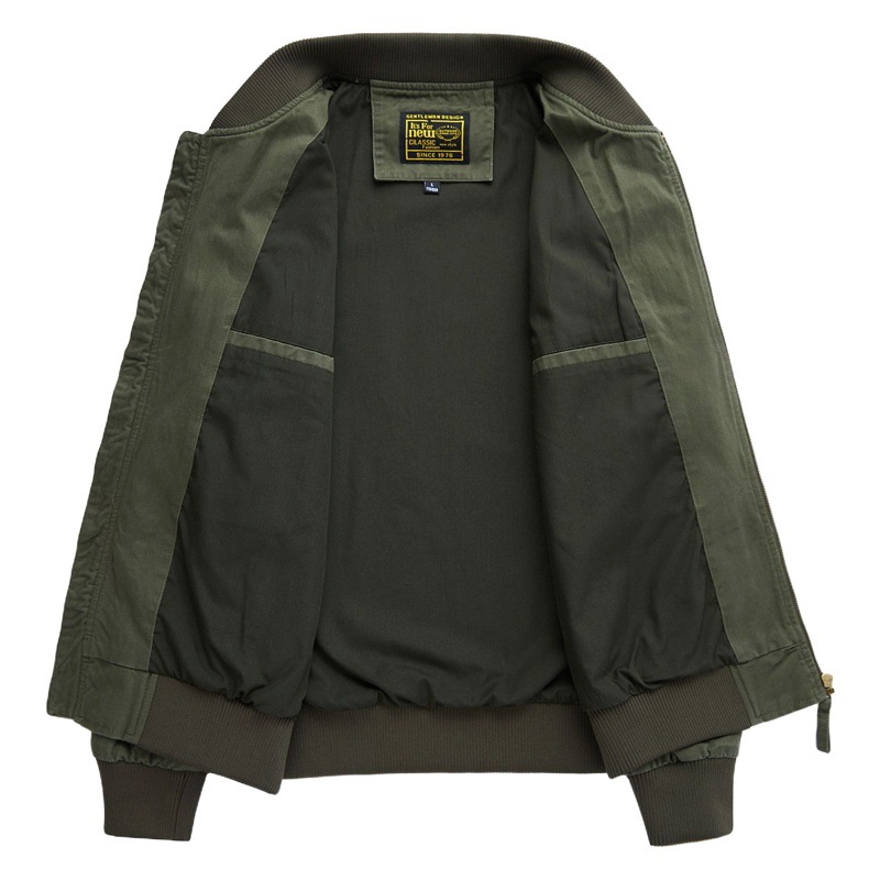 2023 de primavera y otoño transfronteriza nueva Chaqueta de algodón puro de los hombres de la Fuerza Aérea MA1 piloto de béisbol chaqueta suelta casual hombres