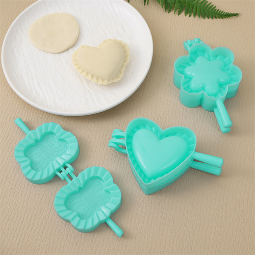 Large, medium and small plastic dumpling molds for home kitchen DIY dumpling maker heart-shaped plum blossom-shaped auxiliary dumpling making
